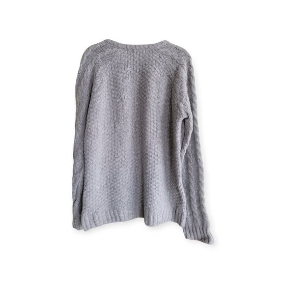 Barbour Ursula Grey 100% Lambswool Cozy British Heritage Knit Sweater - Picture 3 of 11